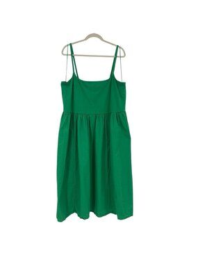 Old Navy Women's Size 3X Green Sleeveless Knit Woven Mini Fit Flare Dress